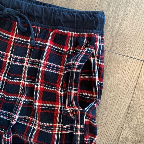 Nautica Flannel Pajama Pants Men’s M Red White Blue Plaid Pockets. - Picture 5 of 13